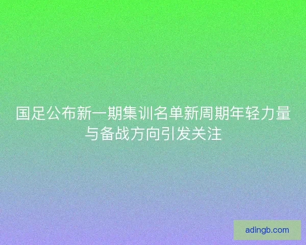 国足公布新一期集训名单新周期年轻力量与备战方向引发关注 国足公布新一期集训名单新周期年轻力量与备战方向引发关注